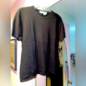 VTG!! Saks Fifth Avenue Size L Black Silk/Cashmere Sweater🖤